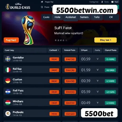 Tela login 5500bet